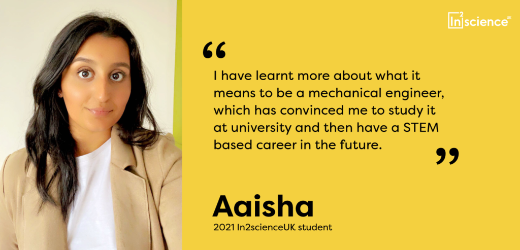 How meeting engineers gave Aaisha confidence in her next steps ...