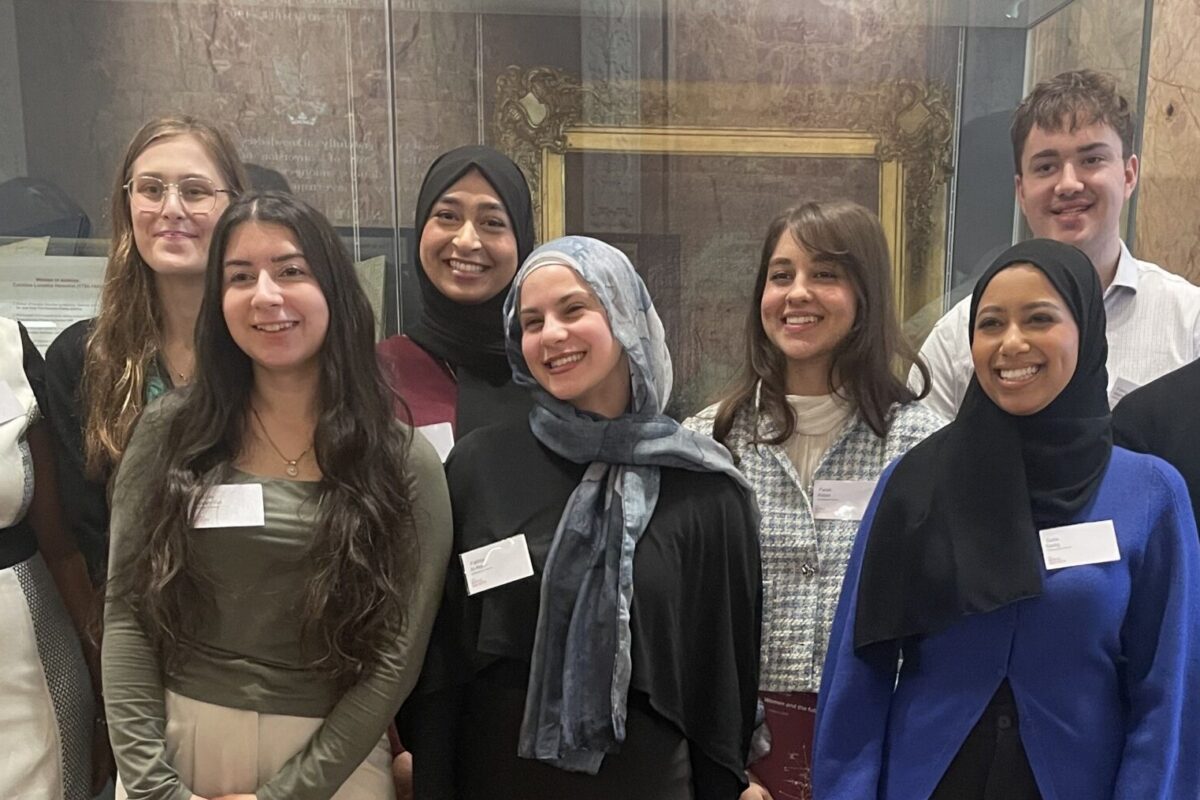 Photograph of group of alumni attending Royal Society event about women and the future of science